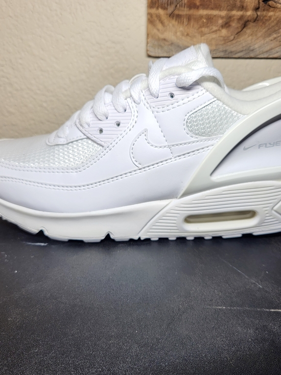 Nike Shoes - *NEW* Nike Air Max 90 Flyease Triple White Shoes Sneakers Size 5Y Women's 6.5